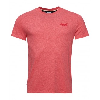 Superdry pánske tričko Organic Cotton Essential Logo - Lososová