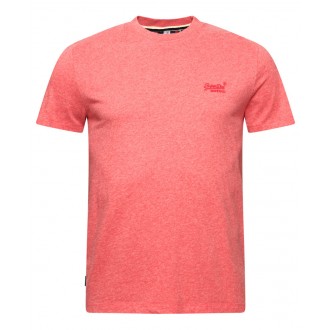 Superdry pánske tričko Organic Cotton Essential Logo - Lososová
