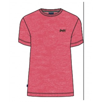 Superdry pánske tričko Organic Cotton Essential Logo - Lososová