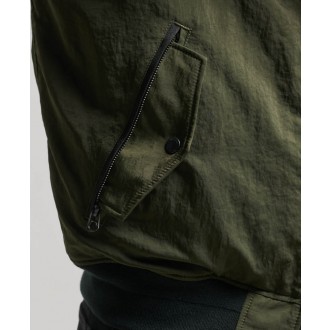 Superdry pánska bunda Military Hooded MA1 Bomber - Zelená