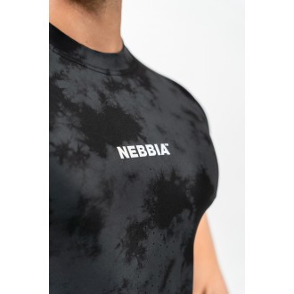 Nebbia Kompresní Camouflage Tričko MAXIMUM 338 - BLACK