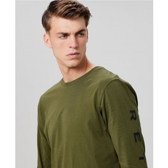 Retrojeans Pánske tričko s dlhým rukávom LEBOMBO - Kaki