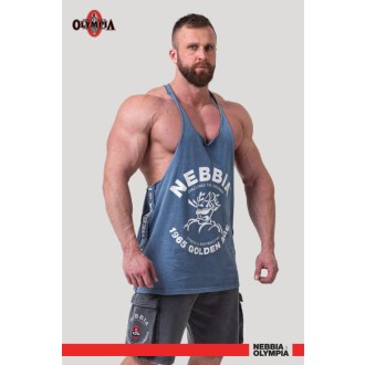 Nebbia Washed muscle back stringer GOLDEN AGE 791 - blue