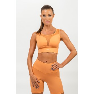 Nebbia Sportovní podprsenka se síťkou PERFORMANCE 477 - orange