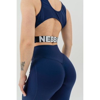 Nebbia Fitness legíny s vysokým pasem GLUTE CHECK 613 - dark blue