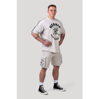 Nebbia Washed oversized tričko GOLDEN AGE 790 - light grey