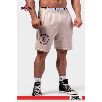 Nebbia Washed teplákové šortky LEGEND 786 - light grey
