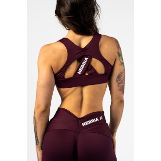 Nebbia Sportovní podprsenka STRONG BEAUTY 424 - DARK RED