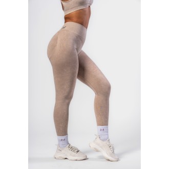 Nebbia Tvarující bezešvé legíny s vysokým pasem MAXIMUM PUSH-UP 302 - cream