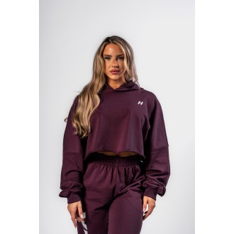 Nebbia Oversized mikina s kapucí OWN YOUR POWER 433 - DARK RED