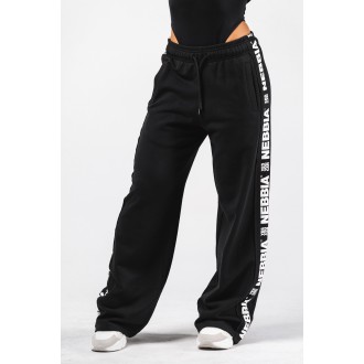Nebbia Tepláky Straight Leg URBAN 490 - black