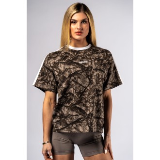 Nebbia Relaxed fit tričko POWER 894 Light brown camo - LIGHT BROWN CAMO