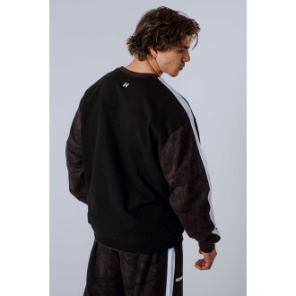 Nebbia Relaxed fit mikina POWER 903 Dark brown camo - DARK BROWN CAMO