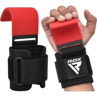 RDX W5 Weight Lifting Hook Straps RED