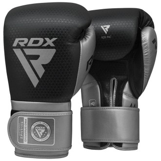 RDX L2 Mark Pro Sparring Boxing Gloves Hook and loop Black / Golden SILVER