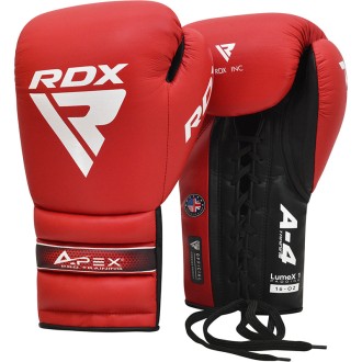 RDX APEX Lace up Training/Sparring Boxing Gloves BLUE