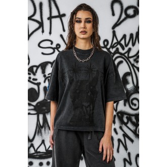 Dámské oversized tričko NEBBIA x Sexsdreams 813 - black