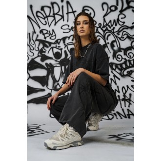 Dámské oversized tričko NEBBIA x Sexsdreams 813 - black