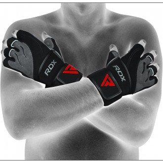 RDX Fitness Rukavice Deepoq Sivo/Čierná