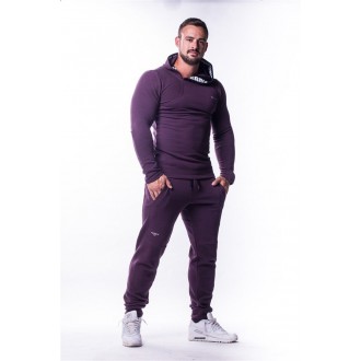 NEBBIA AW Asymetrical mikina 721 - Burgundy