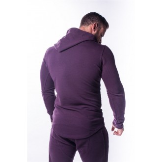 NEBBIA AW Asymetrical mikina 721 - Burgundy