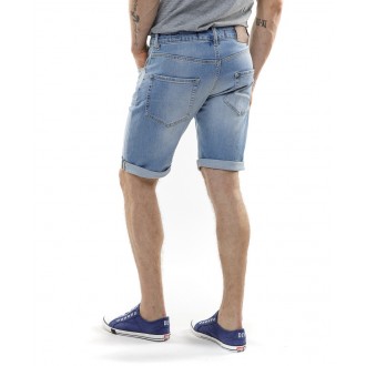 Devergo pánské riflové kraťasy GARY SHORTS 21492 - Modrá