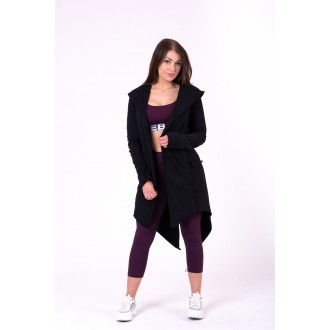 Nebbia predĺžený kabát Be rebel 681 - Černý