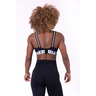 Nebbia Dámska športovní podprsenka Airy Straps 693 - Černá
