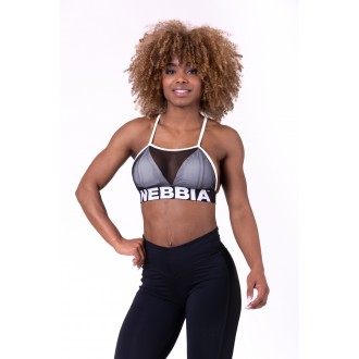 Nebbia Dámska športovní podprsenka Mesh 692 - Bíla