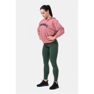 NEBBIA Iconic HERO mikina s kapucí 581 - Starorůžová