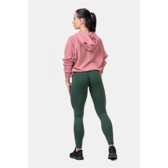 NEBBIA Iconic HERO mikina s kapucí 581 - Starorůžová