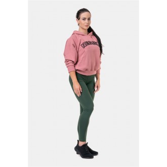 NEBBIA Iconic HERO mikina s kapucí 581 - Starorůžová