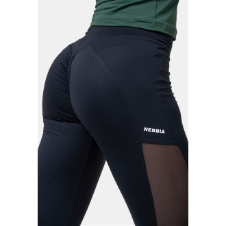 NEBBIA Mesh legíny s vysokým pasem 573 - Černé