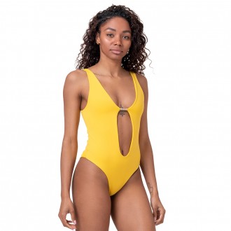 NEBBIA One-colour monokini 560 - Žlutá