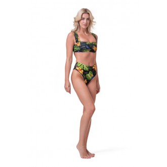 NEBBIA spodní díl High-waist sporty bikini 555 - Zelena