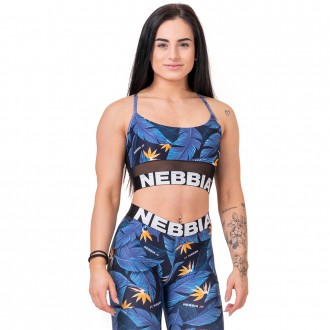 NEBBIA sportovní podprsenka 565 - Modrá