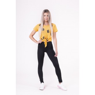 Nebbia tričko Tied knot Letters 680 - Oranžové