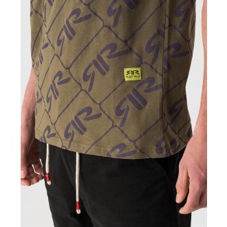 Retrojeans pánské triko GAMER - Kaki